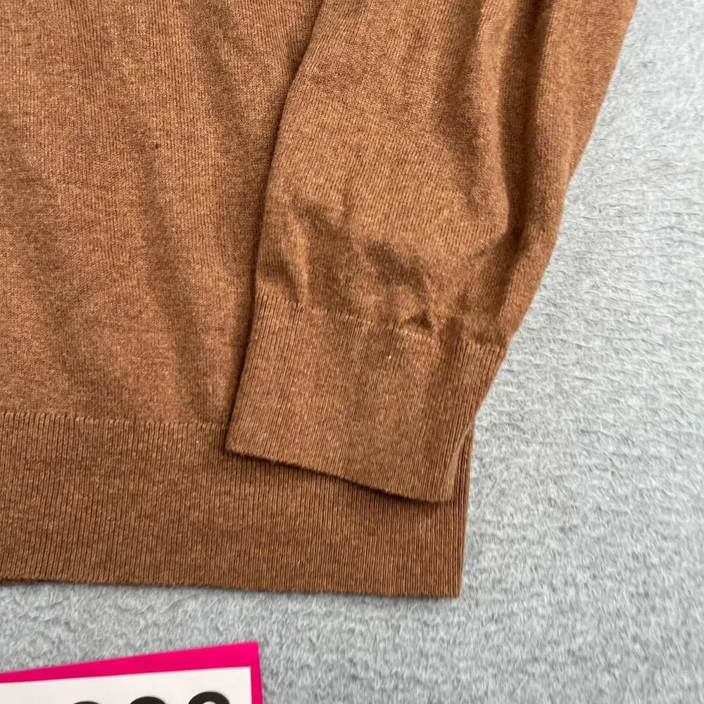 Banana Republic Sweater Luxe Yarn Brown V Neck Casual Long Sleeve XL
